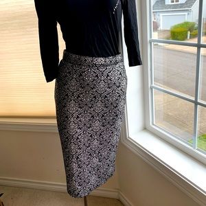 Lucca Coutoure stretchy pencil midi skirt, S